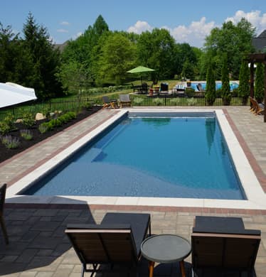 Rectangular inground pool built by K&D Pools in Northern Virginia
